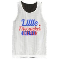 Little Firecracker Funny 4th Of July Mesh Reversible Basketball Jersey Tank