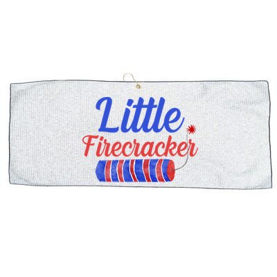 Little Firecracker Funny 4th Of July Large Microfiber Waffle Golf Towel