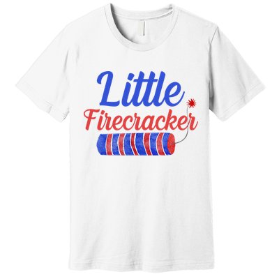 Little Firecracker Funny 4th Of July Premium T-Shirt