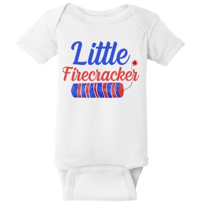 Little Firecracker Funny 4th Of July Baby Bodysuit