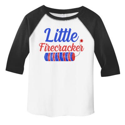 Little Firecracker Funny 4th Of July Toddler Fine Jersey T-Shirt