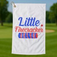 Little Firecracker Funny 4th Of July Golf Towel