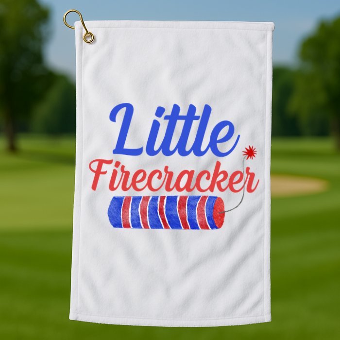 Little Firecracker Funny 4th Of July Golf Towel