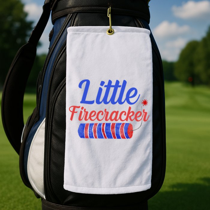 Little Firecracker Funny 4th Of July Golf Towel