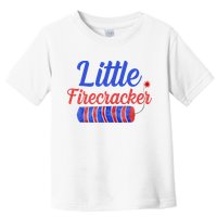 Little Firecracker Funny 4th Of July Toddler T-Shirt