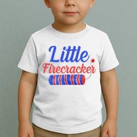 Little Firecracker Funny 4th Of July Toddler T-Shirt