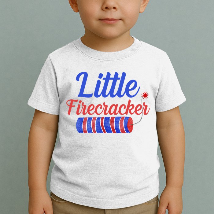Little Firecracker Funny 4th Of July Toddler T-Shirt