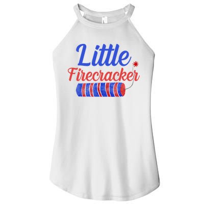 Little Firecracker Funny 4th Of July Women's Perfect Tri Rocker Tank