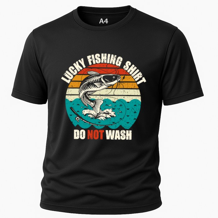 Lucky Fishing Funny Catfish Cooling Performance Crew T-Shirt