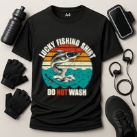 Lucky Fishing Funny Catfish Cooling Performance Crew T-Shirt