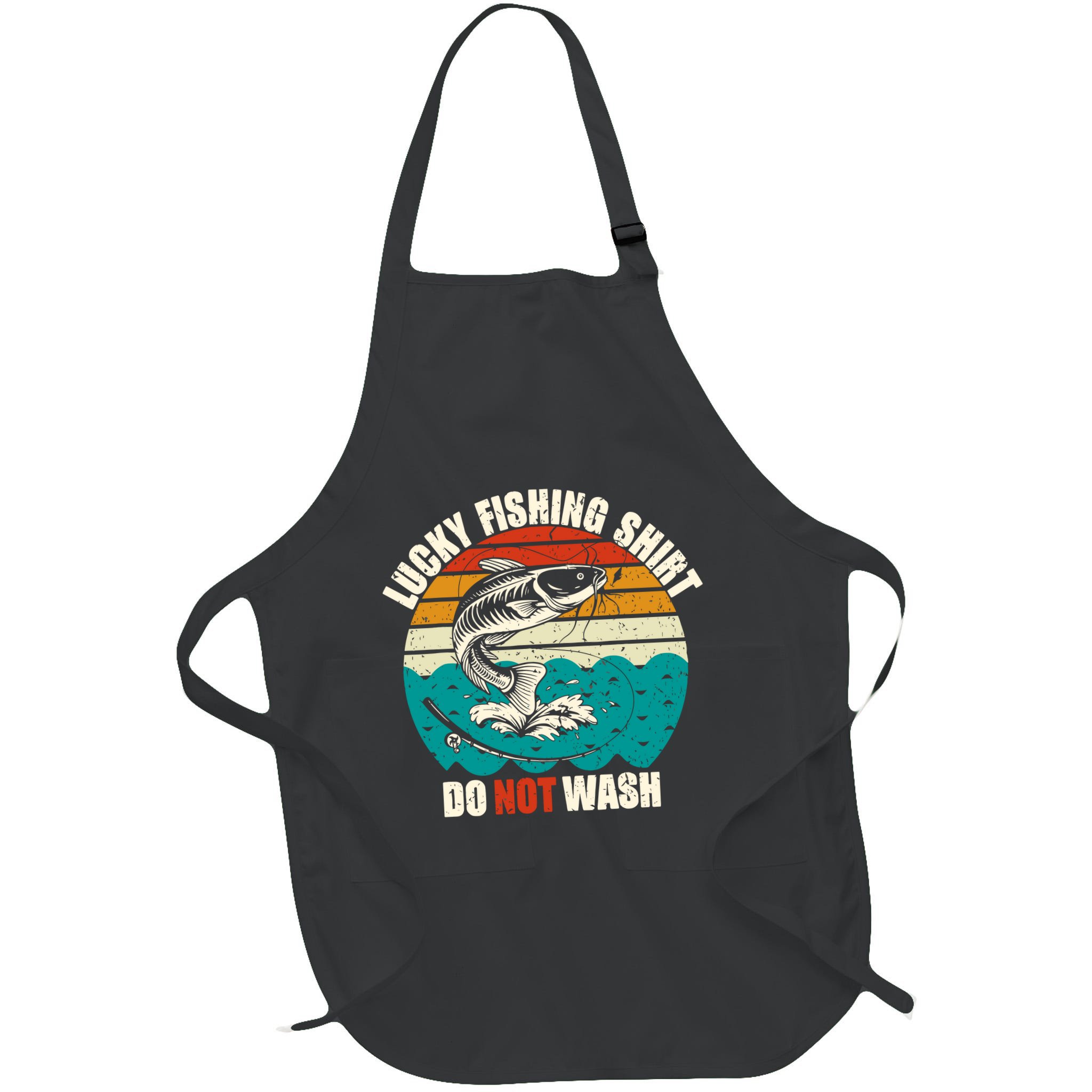 Lucky Fishing Funny Catfish Apron