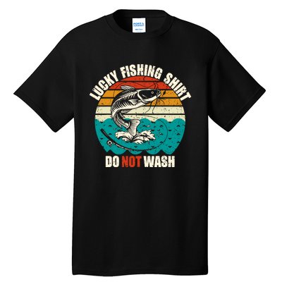 Lucky Fishing Funny Catfish Tall T-Shirt