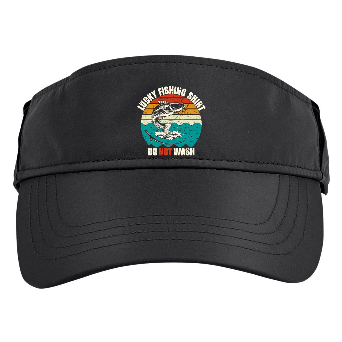 Lucky Fishing Funny Catfish Adult Drive Performance Visor