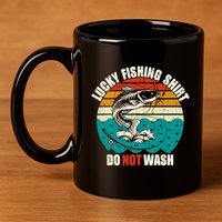 Lucky Fishing Funny Catfish 11oz C Handle Ceramic Mug