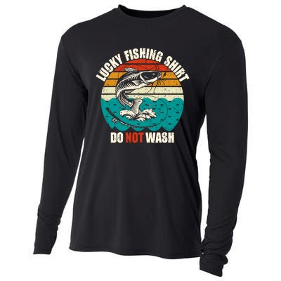 Lucky Fishing Funny Catfish Cooling Performance Long Sleeve Crew