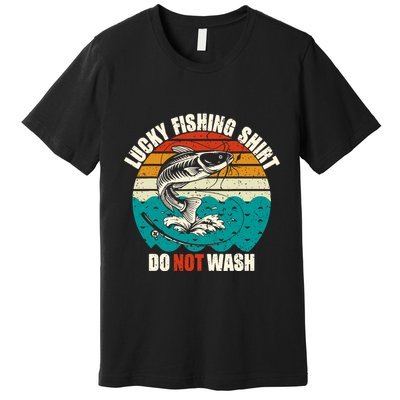 Lucky Fishing Funny Catfish Premium T-Shirt