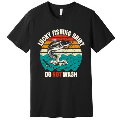 Lucky Fishing Funny Catfish Premium T-Shirt