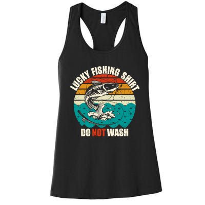 Lucky Fishing Funny Catfish Women's Racerback Tank