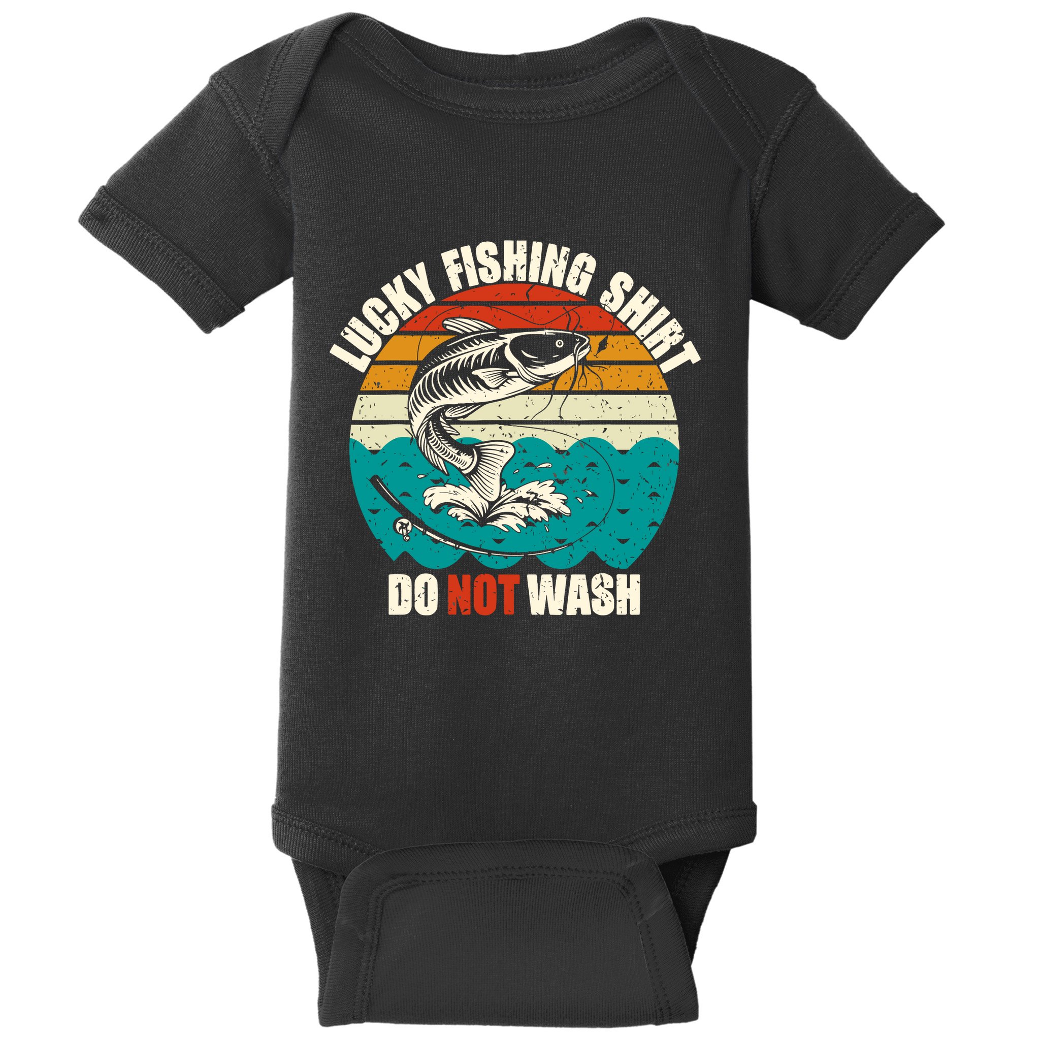 Lucky Fishing Funny Catfish Baby Bodysuit