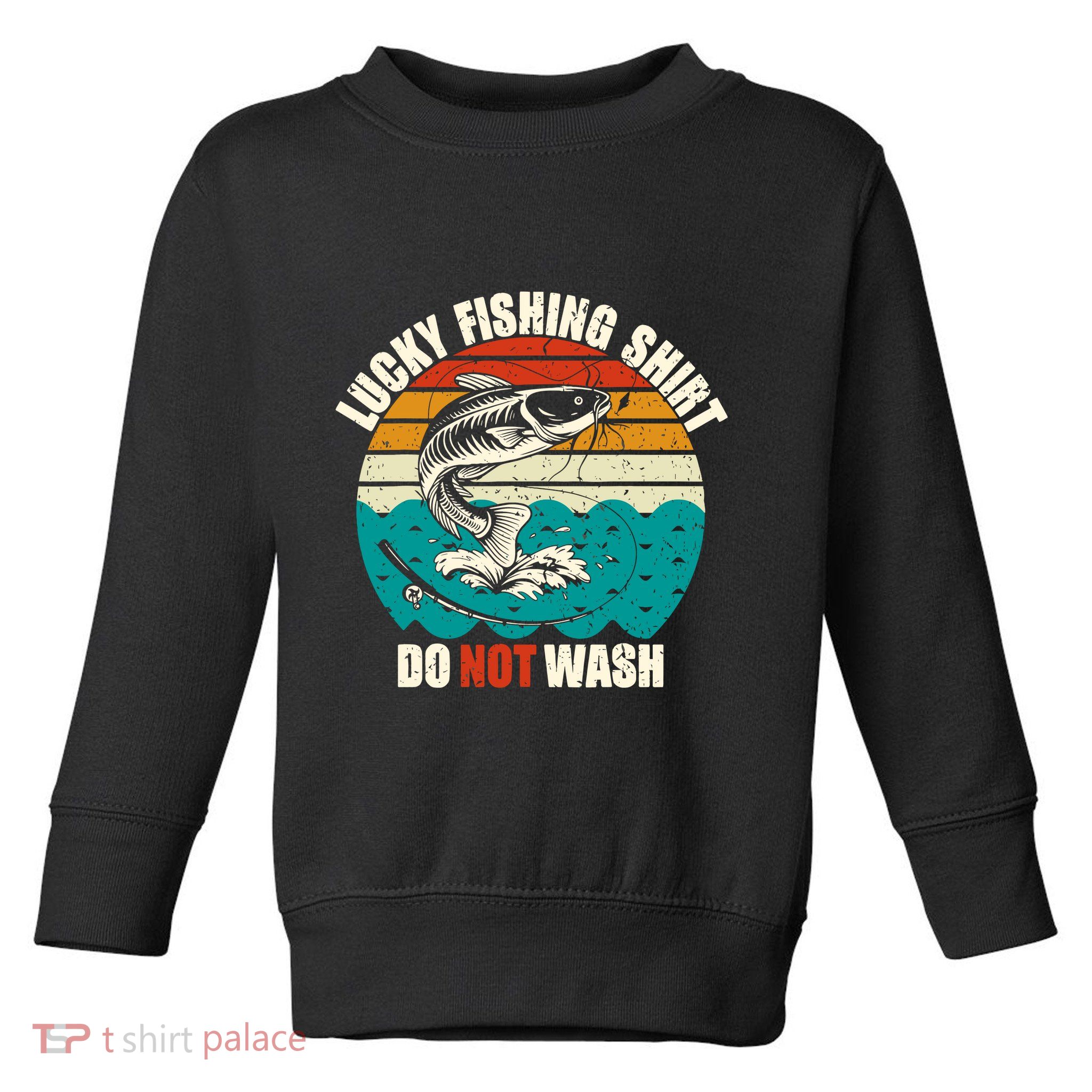 Lucky Fishing Funny Catfish Toddler Sweatshirt