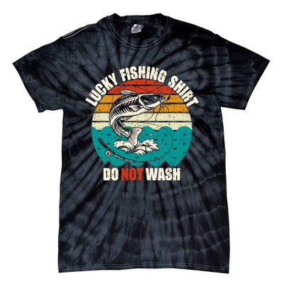 Lucky Fishing Funny Catfish Tie-Dye T-Shirt