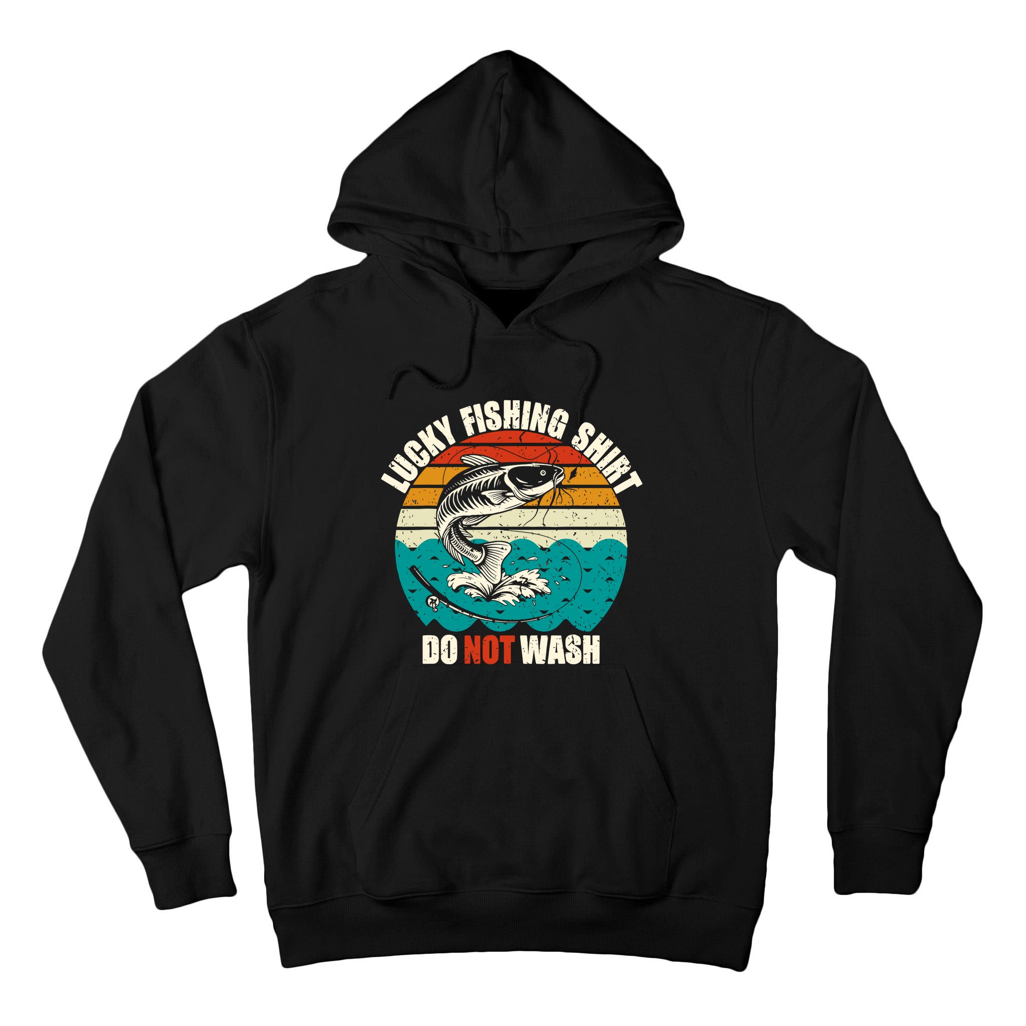 Lucky Fishing Funny Catfish Tall Hoodie