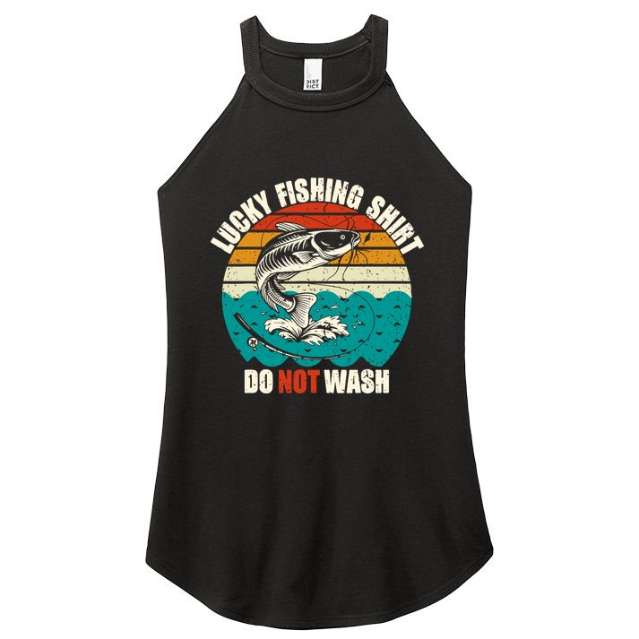 Lucky Fishing Funny Catfish Women's Perfect Tri Rocker Tank