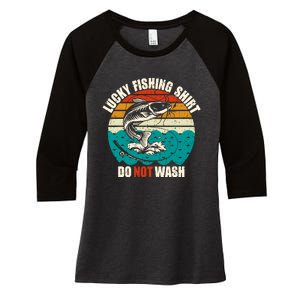 Lucky Fishing Funny Catfish Women's Tri-Blend 3/4-Sleeve Raglan Shirt