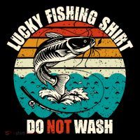 Lucky Fishing Funny Catfish Kids T-Shirt