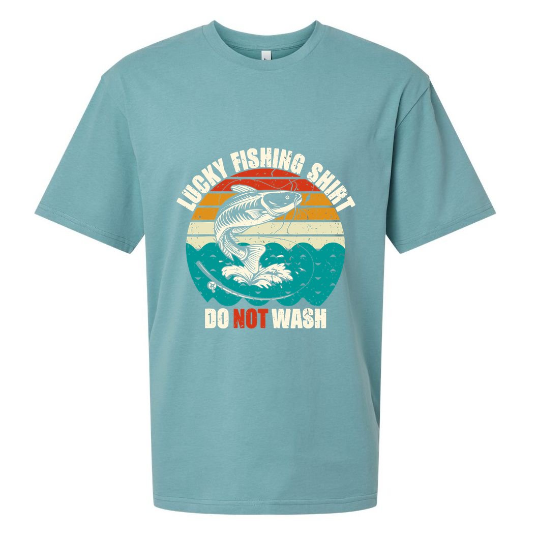 Lucky Fishing Funny Catfish Sueded Cloud Jersey T-Shirt