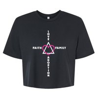 Love Faith Family Adoption Family Children Adoption Day Bella+Canvas Jersey Crop Tee