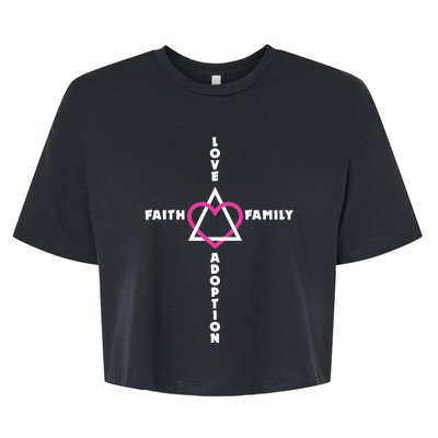 Love Faith Family Adoption Family Children Adoption Day Bella+Canvas Jersey Crop Tee