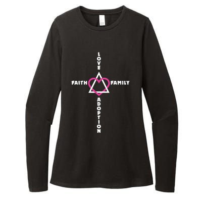 Love Faith Family Adoption Family Children Adoption Day Womens CVC Long Sleeve Shirt