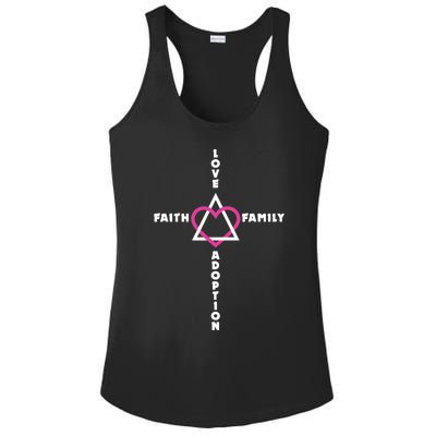 Love Faith Family Adoption Family Children Adoption Day Ladies PosiCharge Competitor Racerback Tank