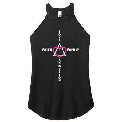 Love Faith Family Adoption Family Children Adoption Day Women's Perfect Tri Rocker Tank