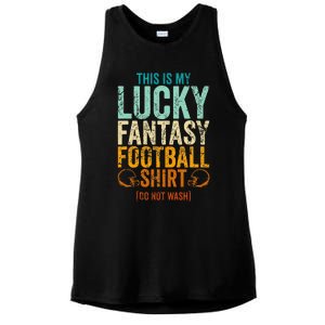 Lucky Fantasy Football Draft Party Do Not Wash Ladies PosiCharge Tri-Blend Wicking Tank