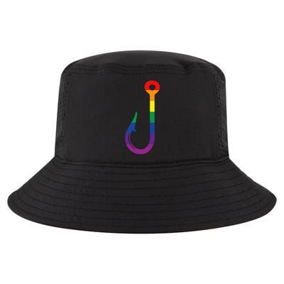 Lgbt Flag Fishing Hook Gay Angler Queer Pride Rainbow Cool Comfort Performance Bucket Hat