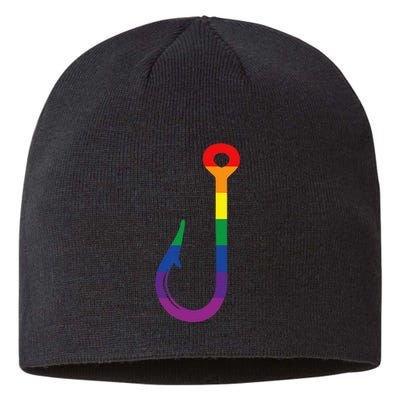 Lgbt Flag Fishing Hook Gay Angler Queer Pride Rainbow Sustainable Beanie