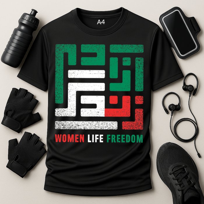  Life Freedom Free Iran Cooling Performance Crew T-Shirt