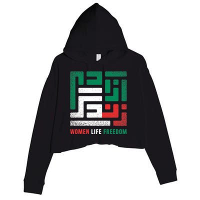  Life Freedom Free Iran Crop Fleece Hoodie