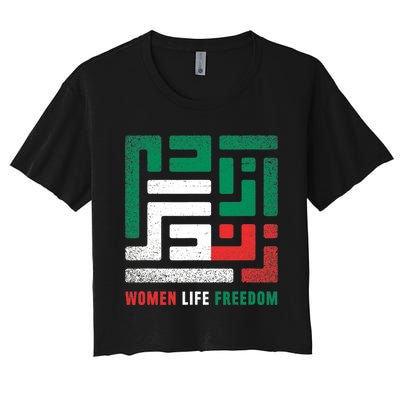  Life Freedom Free Iran Women's Crop Top Tee