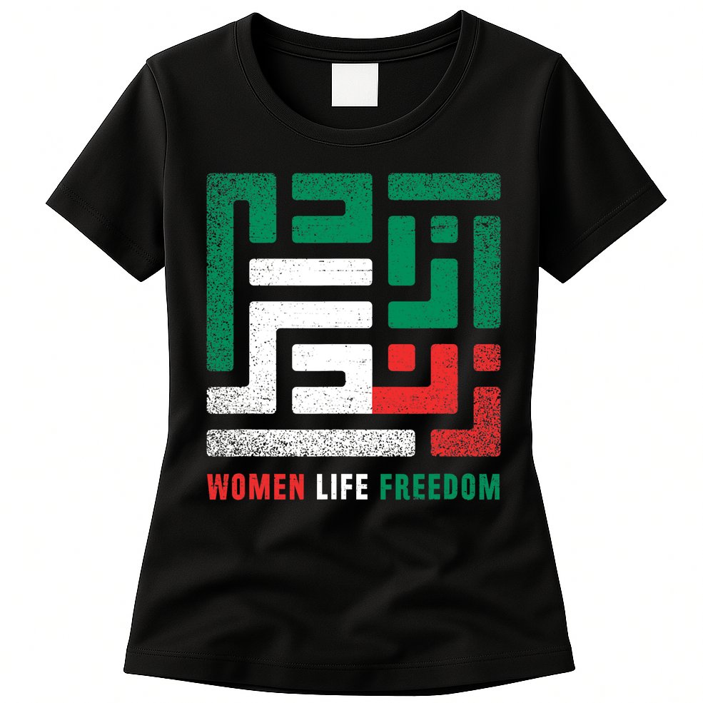 Life Freedom Free Iran Womens T-Shirt