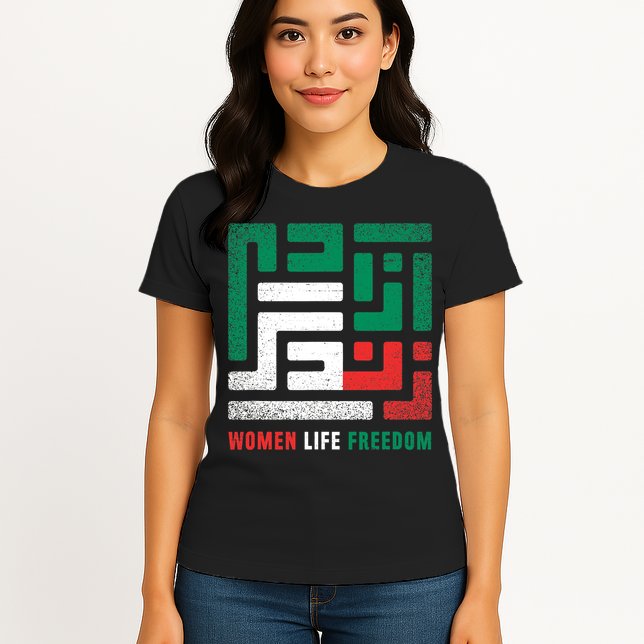  Life Freedom Free Iran Womens T-Shirt