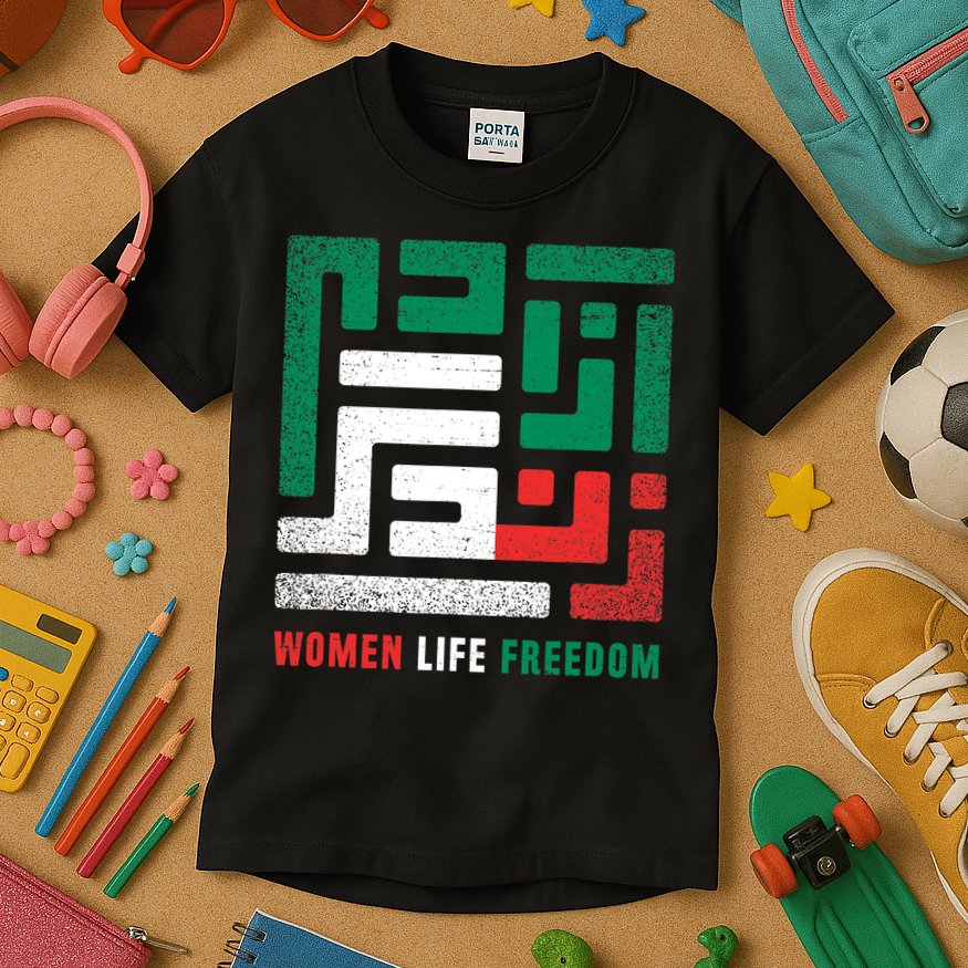  Life Freedom Free Iran Kids T-Shirt
