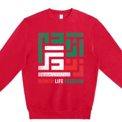  Life Freedom Free Iran Premium Crewneck Sweatshirt