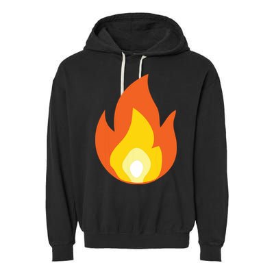 Lit Fire Flame Hot Burning Beach Garment-Dyed Fleece Hoodie