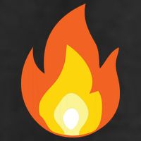 Lit Fire Flame Hot Burning Beach 7 Panel Mesh Trucker Snapback Hat