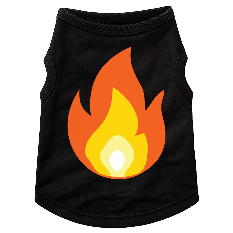 Lit Fire Flame Hot Burning Beach Doggie Tank