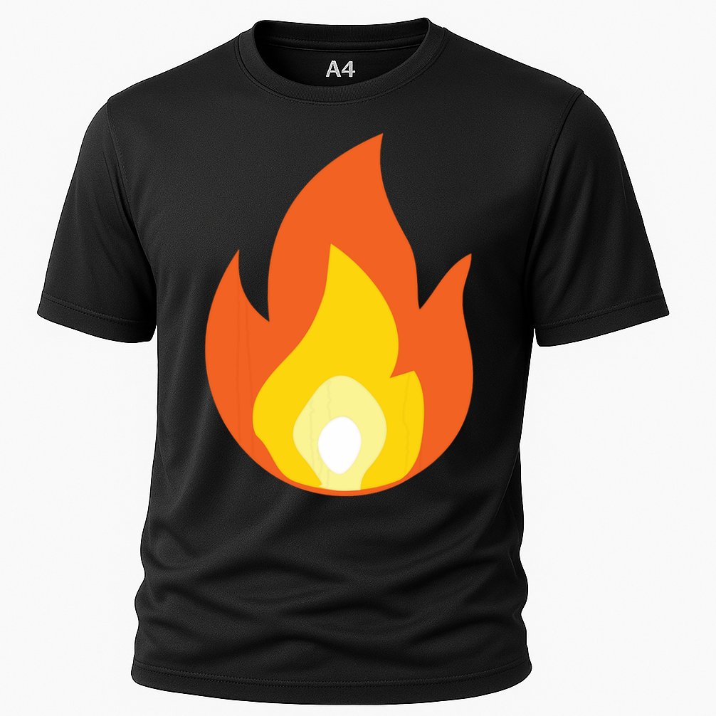 Lit Fire Flame Hot Burning Beach Performance Shirt