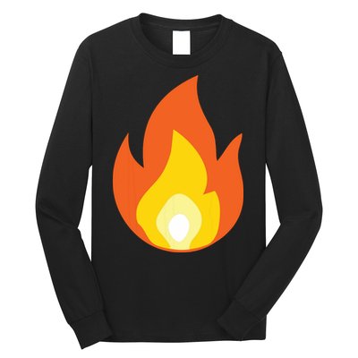 Lit Fire Flame Hot Burning Beach Long Sleeve Shirt